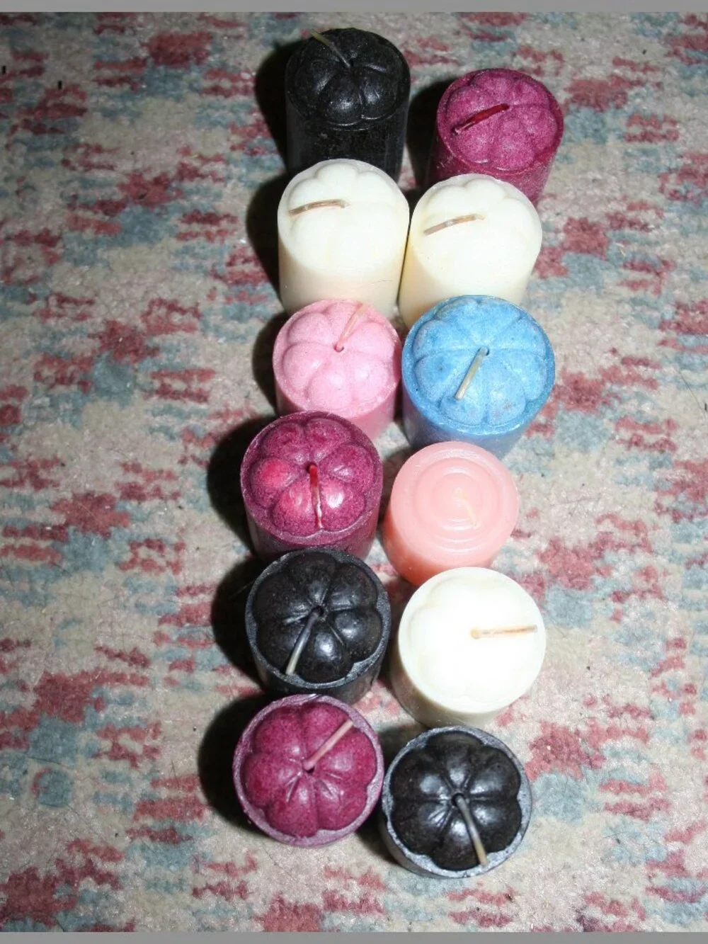 (12) Multi Color Highly Scent Disc.Paraffin Voltive Candle-Lite Early 2000s LT-4